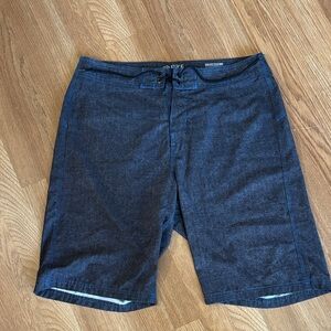 Dark Blue Denim Shorts